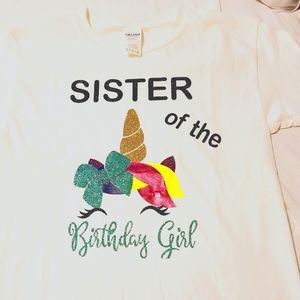 Unicorn Sister of the Birthday Girl t-shirt